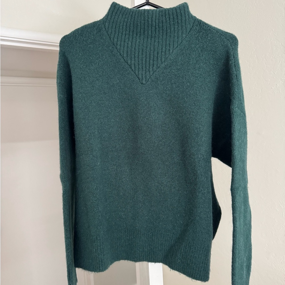 Madewell Jade Wool High Neck Sweater
